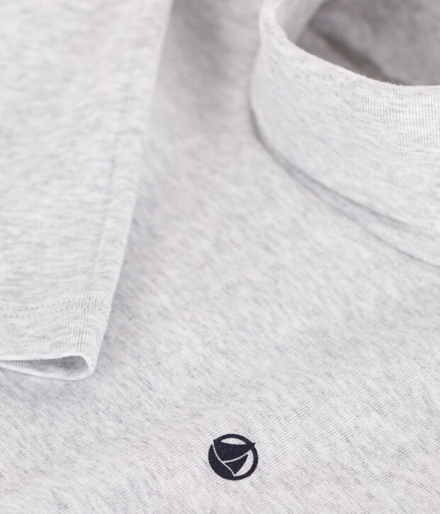 Sous-pull en coton enfant fille / gar&ccedil;on gris