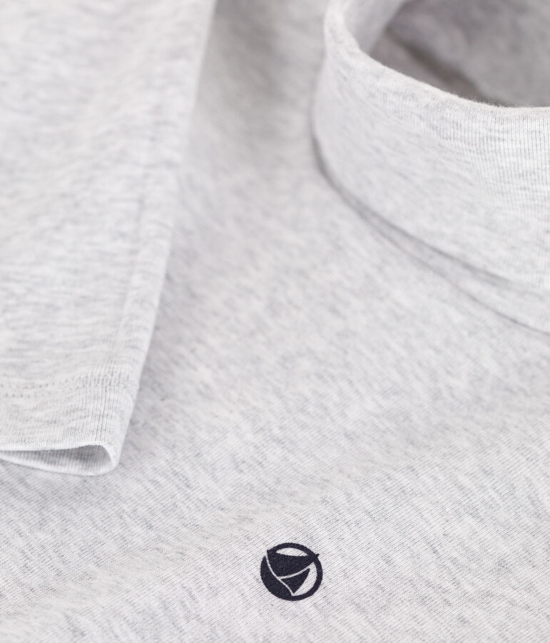 Sous-pull en coton enfant fille / gar&ccedil;on gris POUSSIERE CHINE