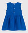 Robe bébé en lin sans manches bleu PORCELANA