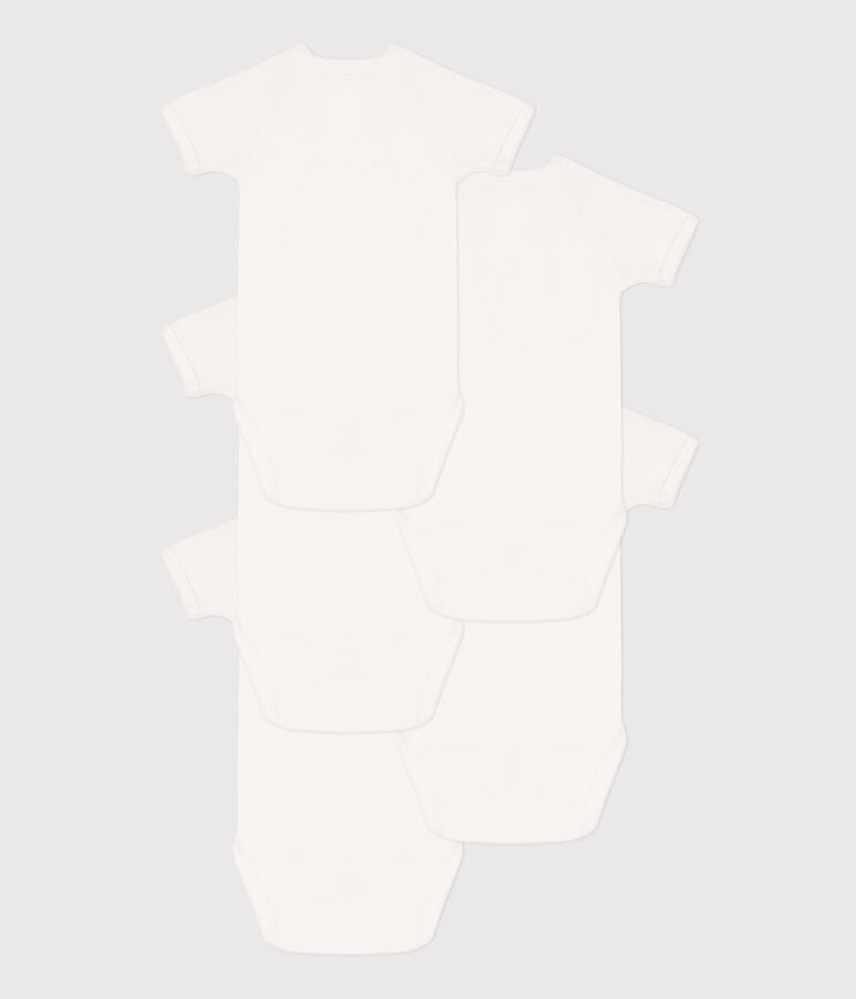 Lot de 5 bodies crois&eacute;s manches courtes en coton variante 1