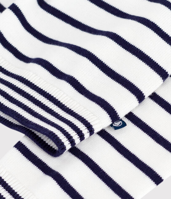 Pull marin enfant en coton à rayures bleu MARSHMALLOW/ SOIR