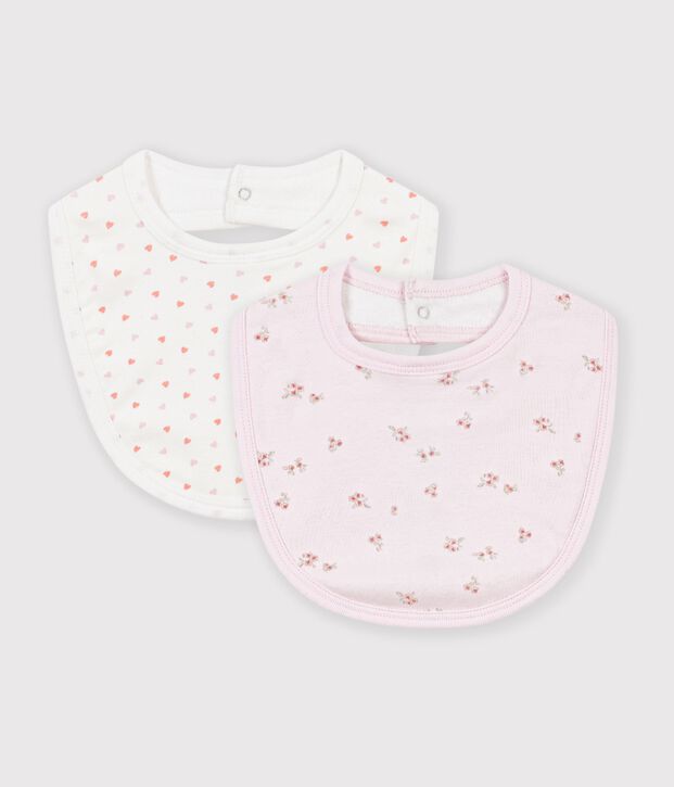 Lot de bavoirs b&eacute;b&eacute; en coton imprim&eacute; &agrave; fleurs multicouleur