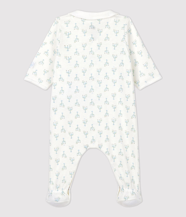 Dors bien b&eacute;b&eacute; gar&ccedil;on en c&ocirc;te blanc MARSHMALLOW/blanc MULTICO