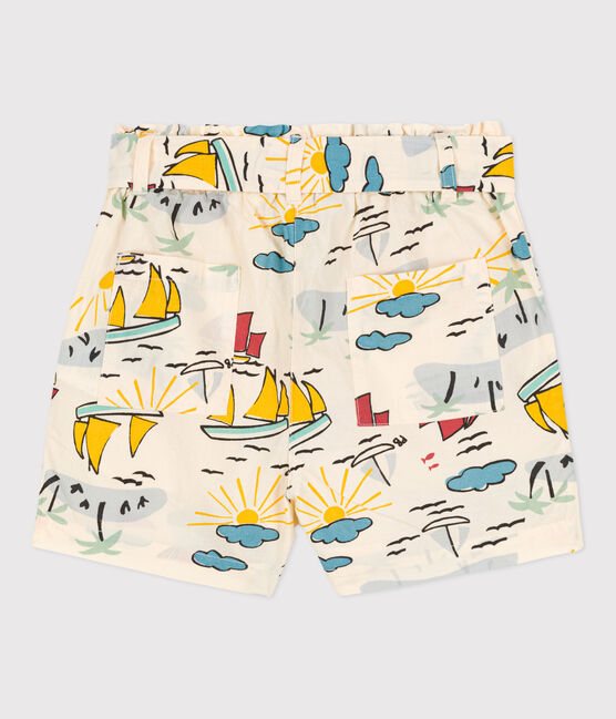 Short imprimé en popeline enfant fille blanc AVALANCHE/ MULTICO