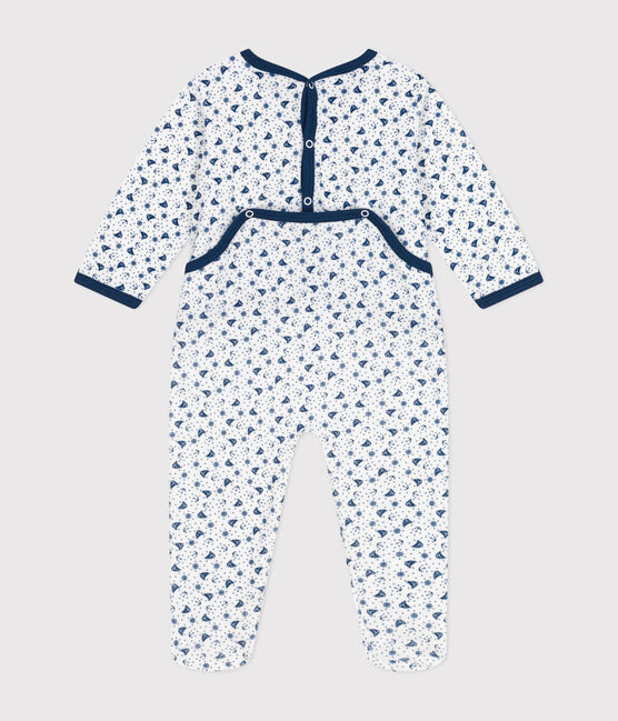 Dors bien en velours bébé blanc ECUME/blanc MULTICO