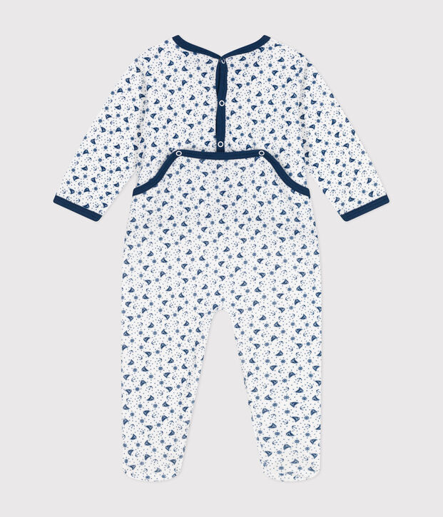 Dors bien en velours b&eacute;b&eacute; blanc/multicouleur