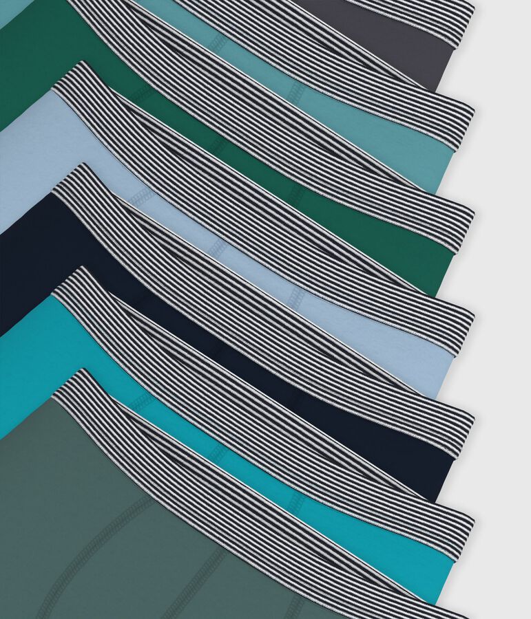 Lot de boxers enfant en coton uni multicouleur