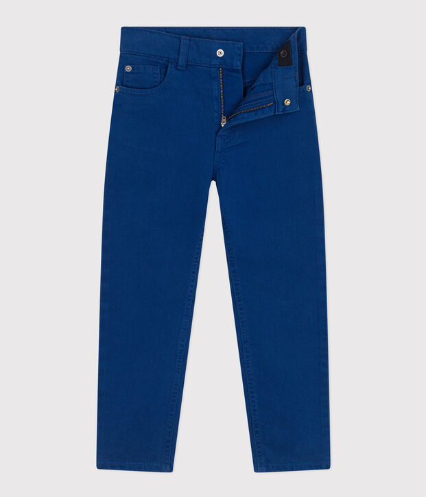Pantalon droit en denim de couleur enfant gar&ccedil;on bleu