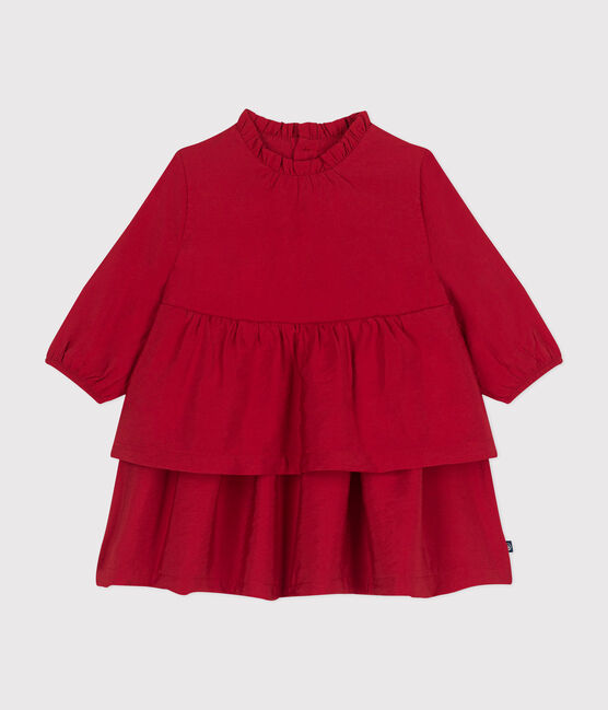 Robe manches longues bébé rouge AURORA