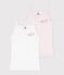 Lot de 2 chemises &agrave; bretelles en coton multicouleur