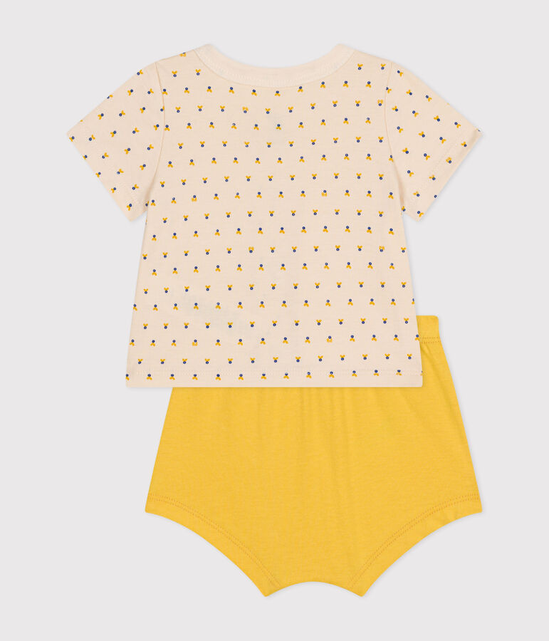 Ensemble 2 pi&egrave;ces en jersey l&eacute;ger b&eacute;b&eacute; blanc AVALANCHE/ MULTICO