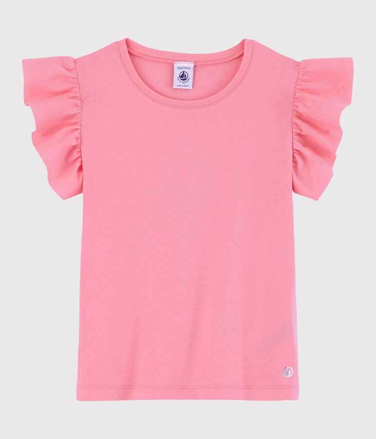 Tee-shirt manches courtes en coton enfant fille rose GRETEL