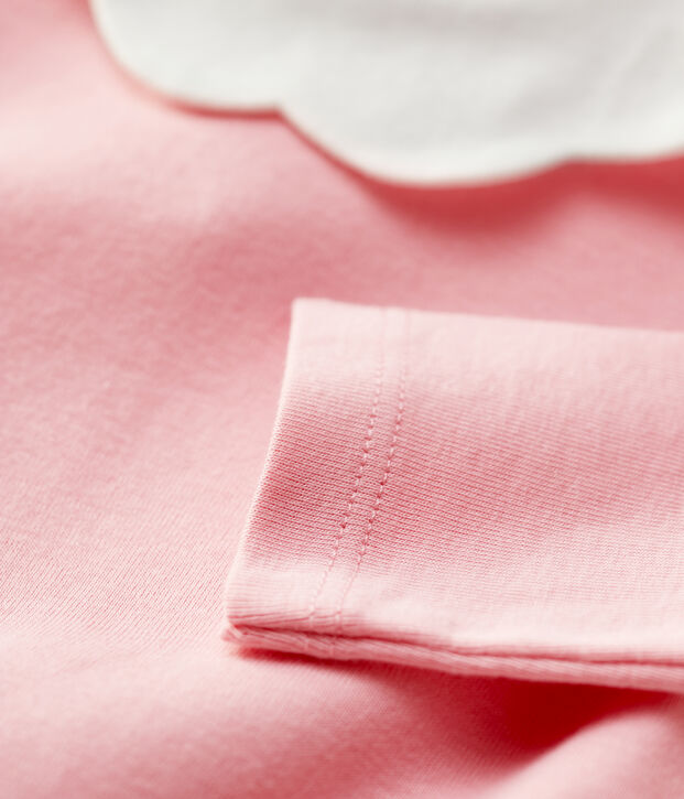 Blouse en coton b&eacute;b&eacute;. rose