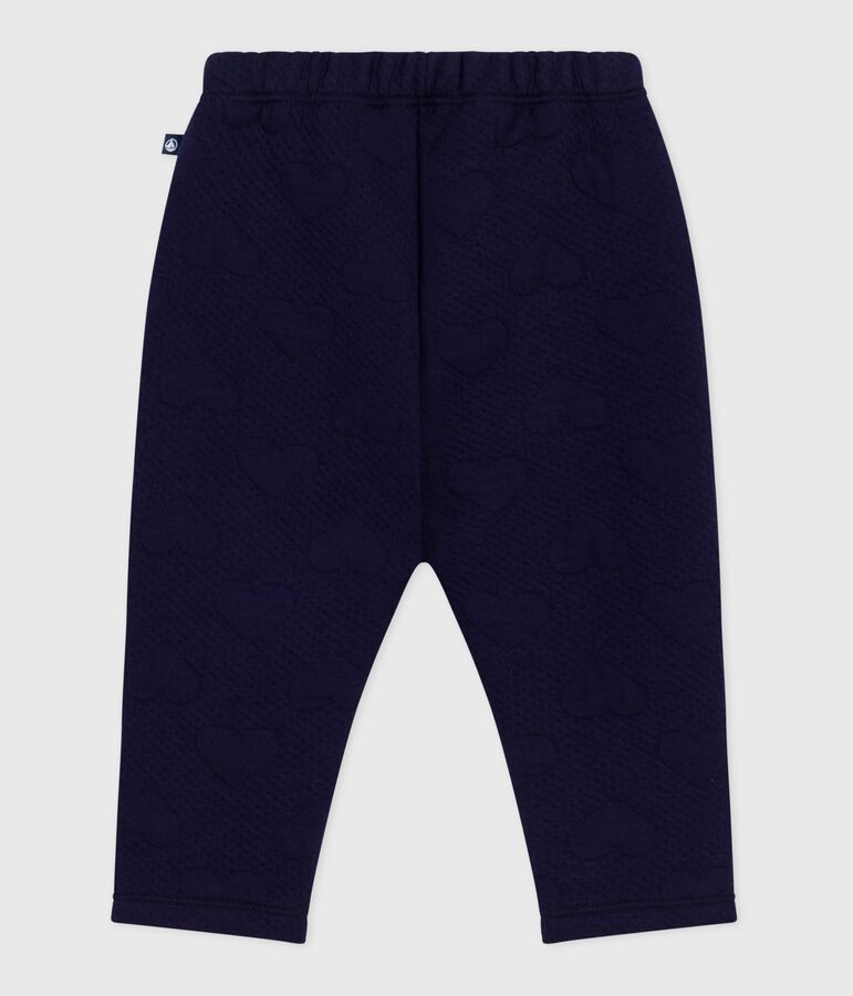 Pantalon b&eacute;b&eacute; en coton &eacute;pais &agrave; motifs c&oelig;urs bleu SOIR