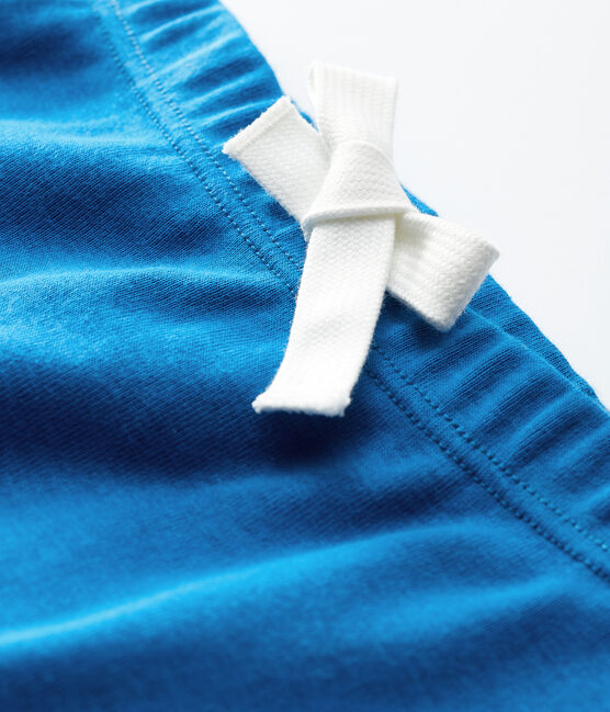 Short en coton bébé bleu MYKONOS