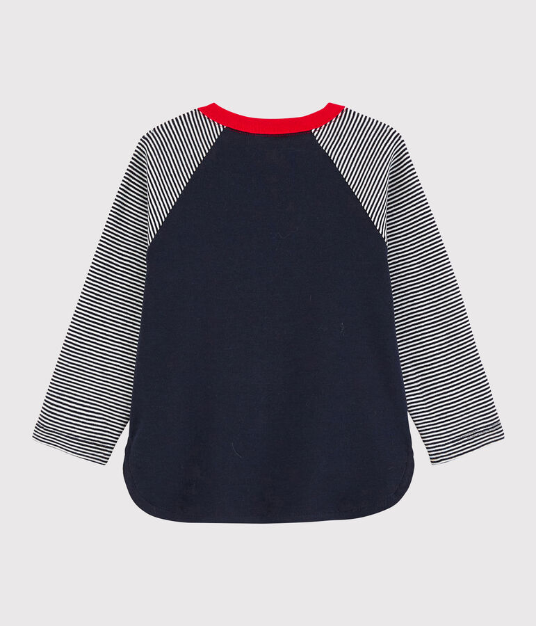 Tee-shirt colorblock b&eacute;b&eacute; gar&ccedil;on bleu/blanc