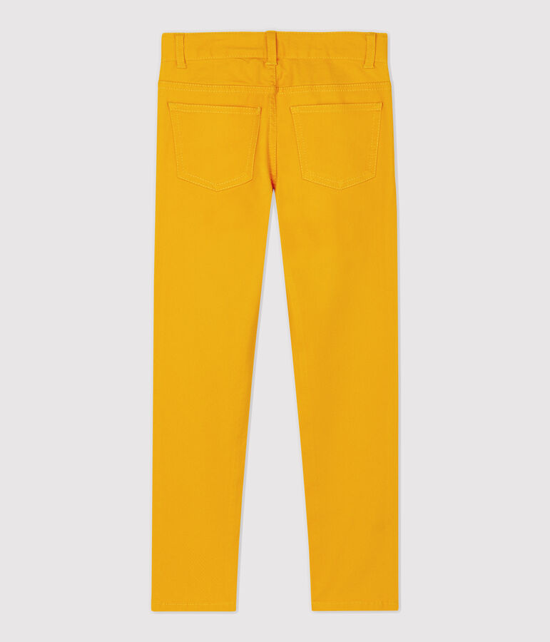 Pantalon slim en serge enfant gar&ccedil;on jaune BOUDOR