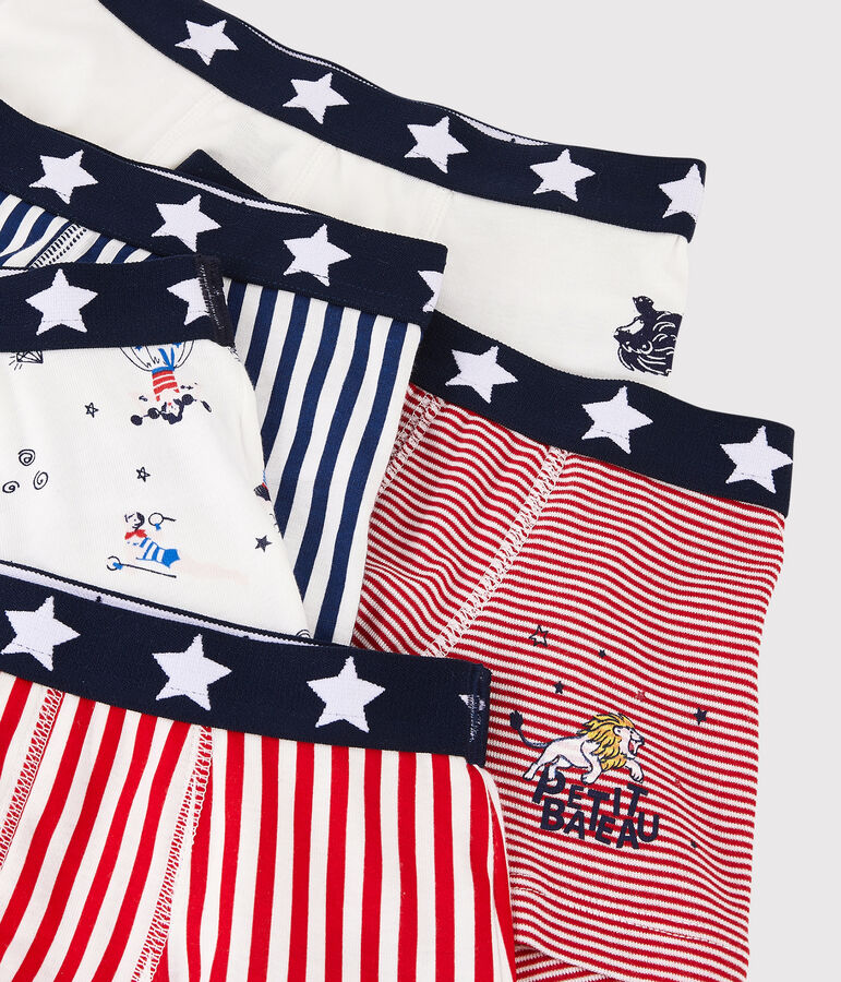 Lot de 5 boxers imprim&eacute; festif petit gar&ccedil;on multicouleur