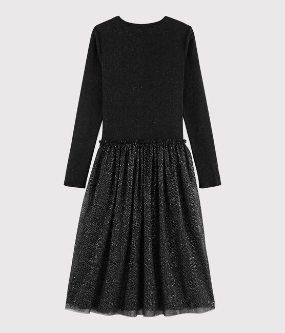 Robe bimatière tulle Femme noir BLACK/jaune OR