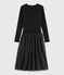 Robe bimatière tulle Femme noir BLACK/jaune OR