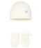 Lot bonnet et moufles bébé en tubique variante 1