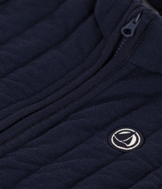 Veste sans manche en tubique matelassé bébé bleu SMOKING