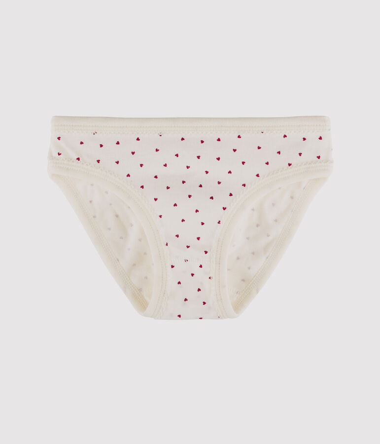 Culotte petite fille blanc/rouge