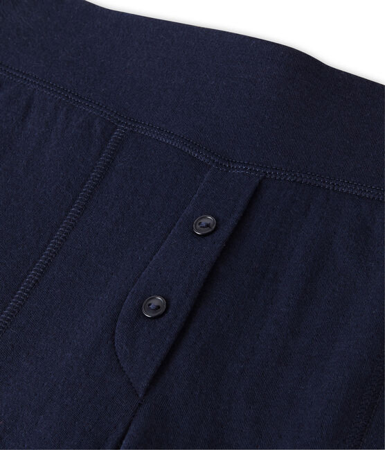 Pantalon femme forme caleçon long en tubique extrafin bleu SMOKING