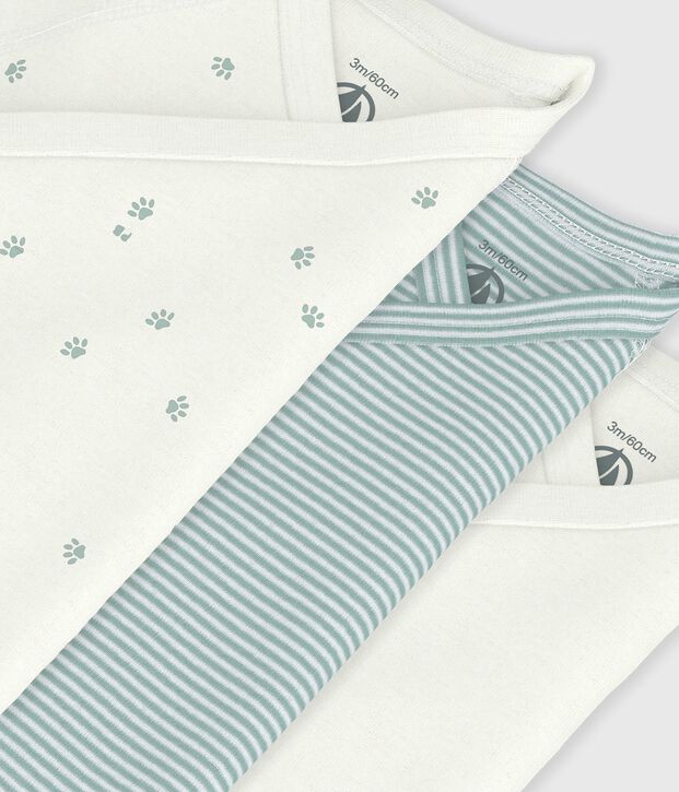 Lot de bodies crois&eacute;s manches courtes en coton imprim&eacute; b&eacute;b&eacute; multicouleur