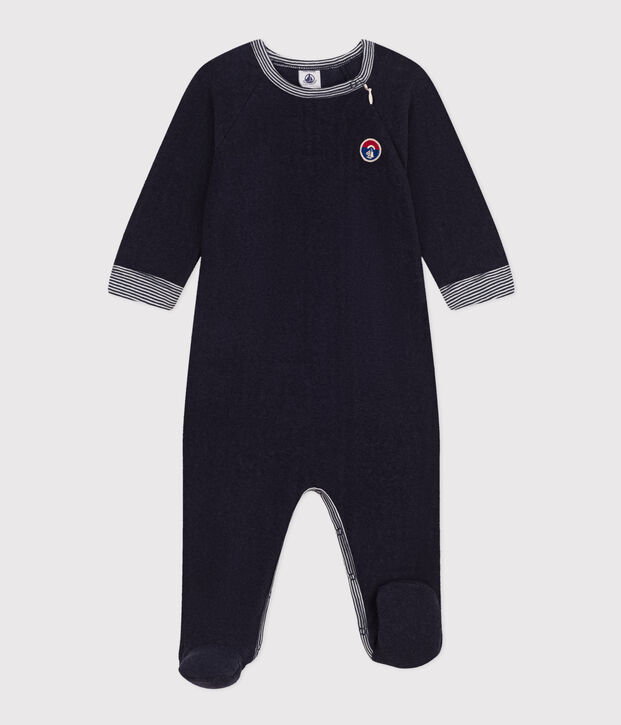 Pyjama en bouclette &eacute;ponge b&eacute;b&eacute; bleu