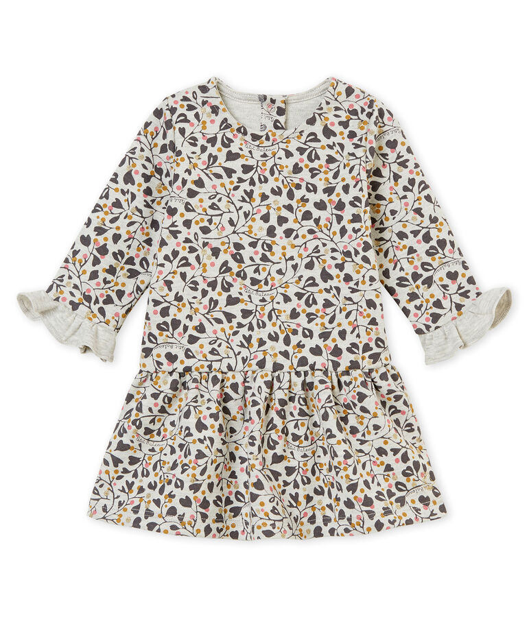 Robe imprim&eacute;e b&eacute;b&eacute; fille gris/multicouleur