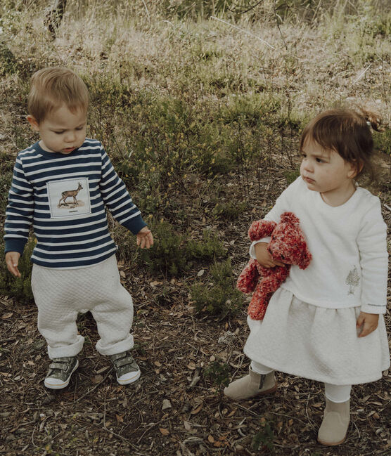 Robe bébé fille Petit Bateau x Deyrolle blanc MARSHMALLOW