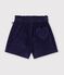 Short b&eacute;b&eacute; en velours uni bleu marine