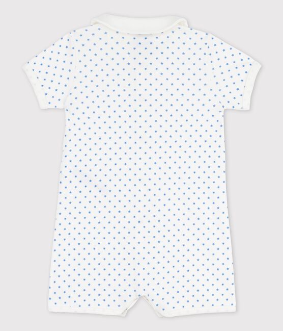 Combicourt étoile bébé en coton blanc MARSHMALLOW/bleu BRASIER