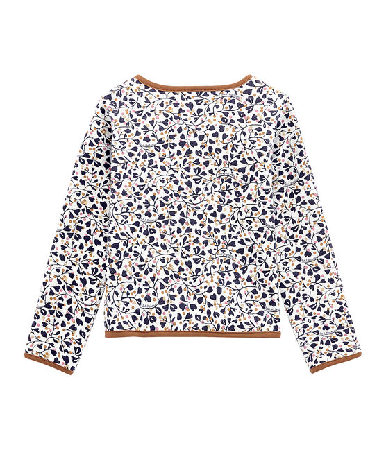 Cardigan enfant fille gris BELUGA/blanc MULTICO
