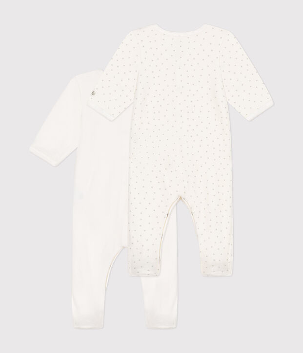 Lot de 2 pyjamas en velours b&eacute;b&eacute; multicouleur