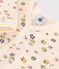 Pyjama en molleton gratté imprimé fleurs bébé blanc AVALANCHE/ MULTICO