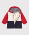Coupe-vent bébé imprimé colorblock, doublure milleraies rouge AURORA/ MULTICO
