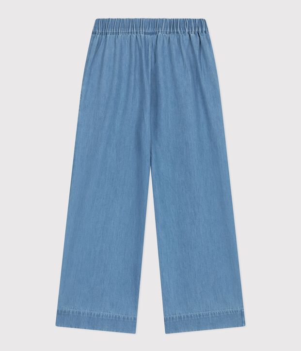 Pantalon enfant en denim bleu