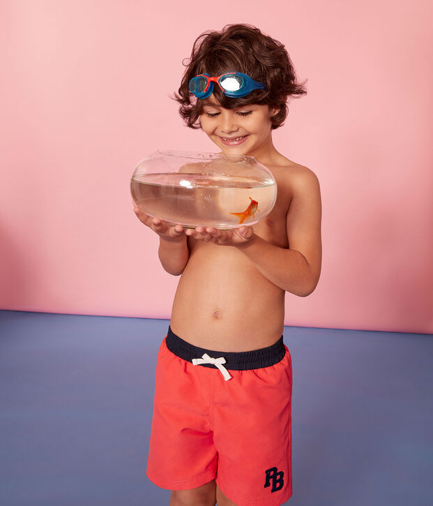 Short de plage enfant gar&ccedil;on rose