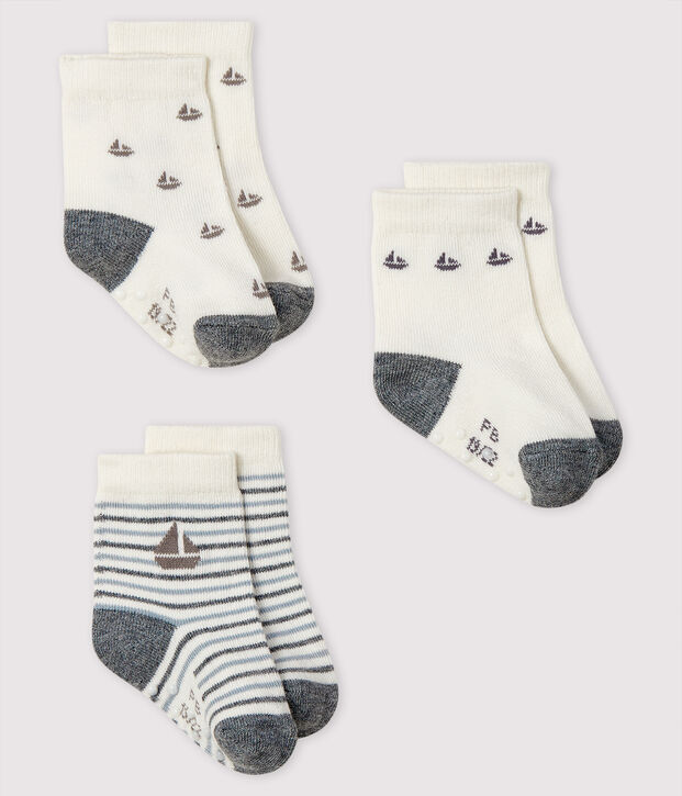 Lot de 3 paires de chaussettes b&eacute;b&eacute; multicouleur