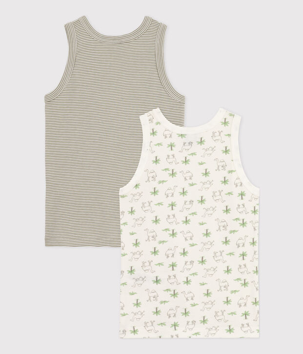 Lot de 2 d&eacute;bardeurs dromadaires en coton petit gar&ccedil;on multicouleur