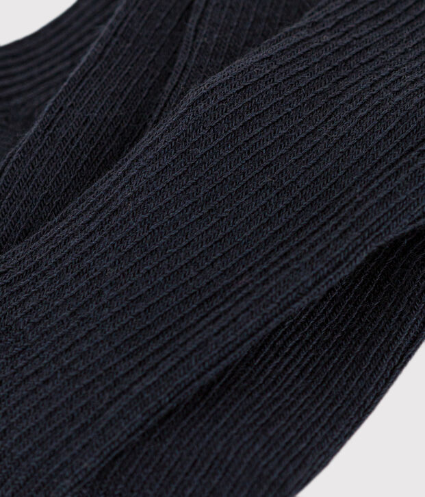 Collant b&eacute;b&eacute; en laine bleu marine
