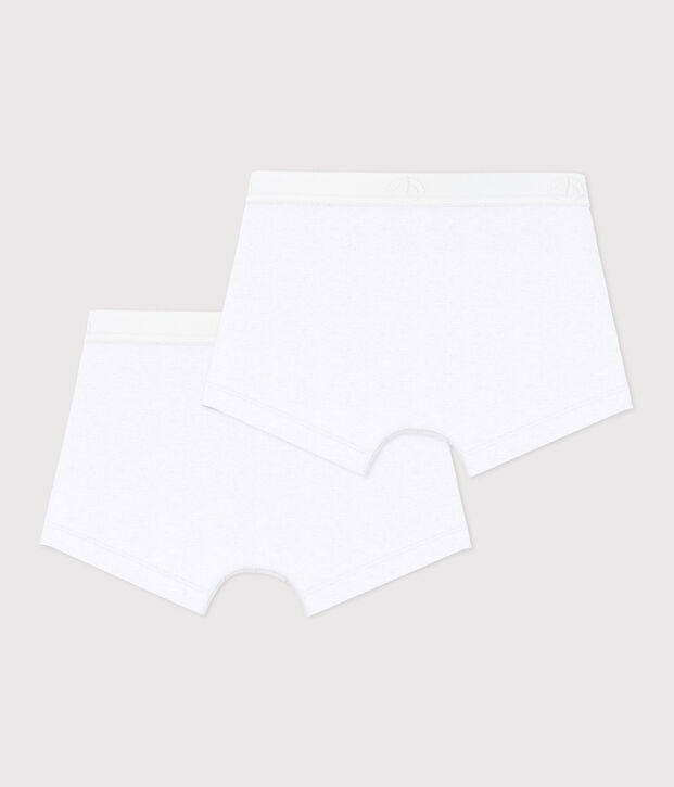 Lot de 2 boxers blancs petit gar&ccedil;on multicouleur