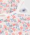 Pyjama bébé en velours imprimé fleuri blanc MARSHMALLOW/blanc MULTICO