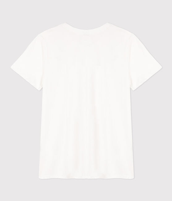 Tee-shirt LE DROIT col rond en coton Femme blanc ECUME