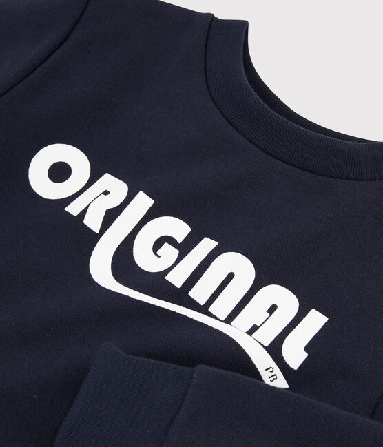 Sweatshirt enfant garçon bleu SMOKING
