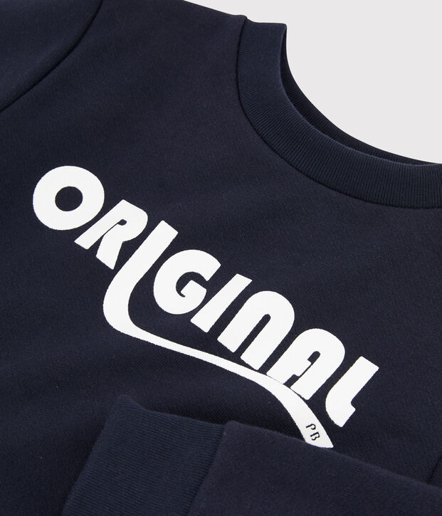 Sweatshirt enfant gar&ccedil;on bleu