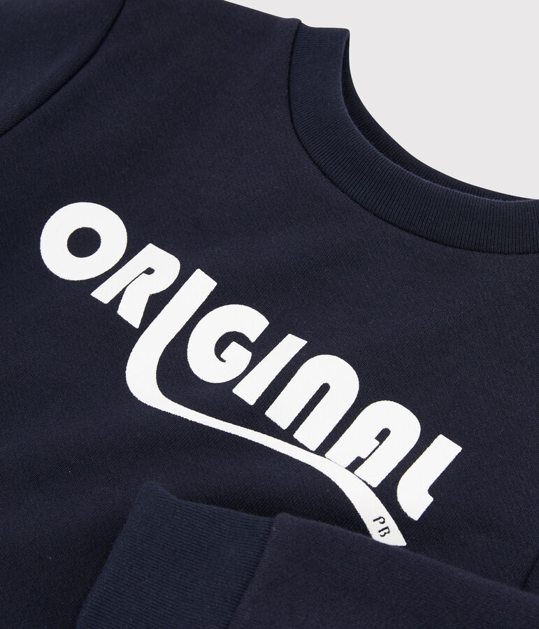 Sweatshirt enfant gar&ccedil;on bleu SMOKING