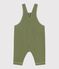 Salopette longue b&eacute;b&eacute; en denim color&eacute; vert OLIVINE